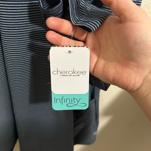 XL Infinity by Cherokee Striped Open Front Cardigan - Picture 4 of 11